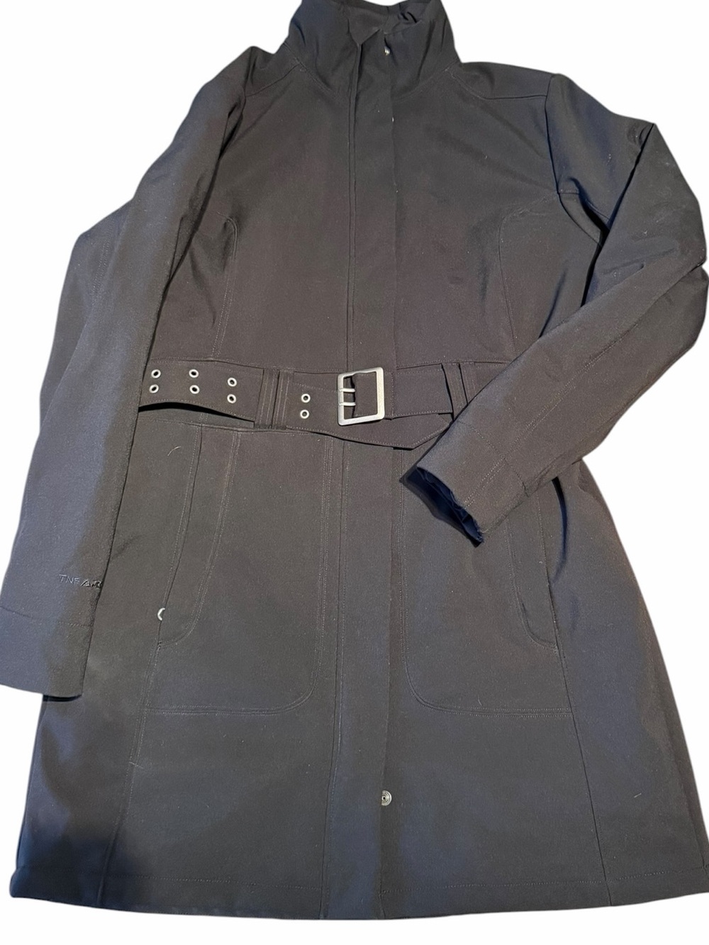 The North Face Black Belted Trench Coat L